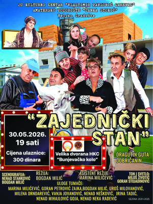 30. svibnja – Komedija »Zajednički stan« u Subotici