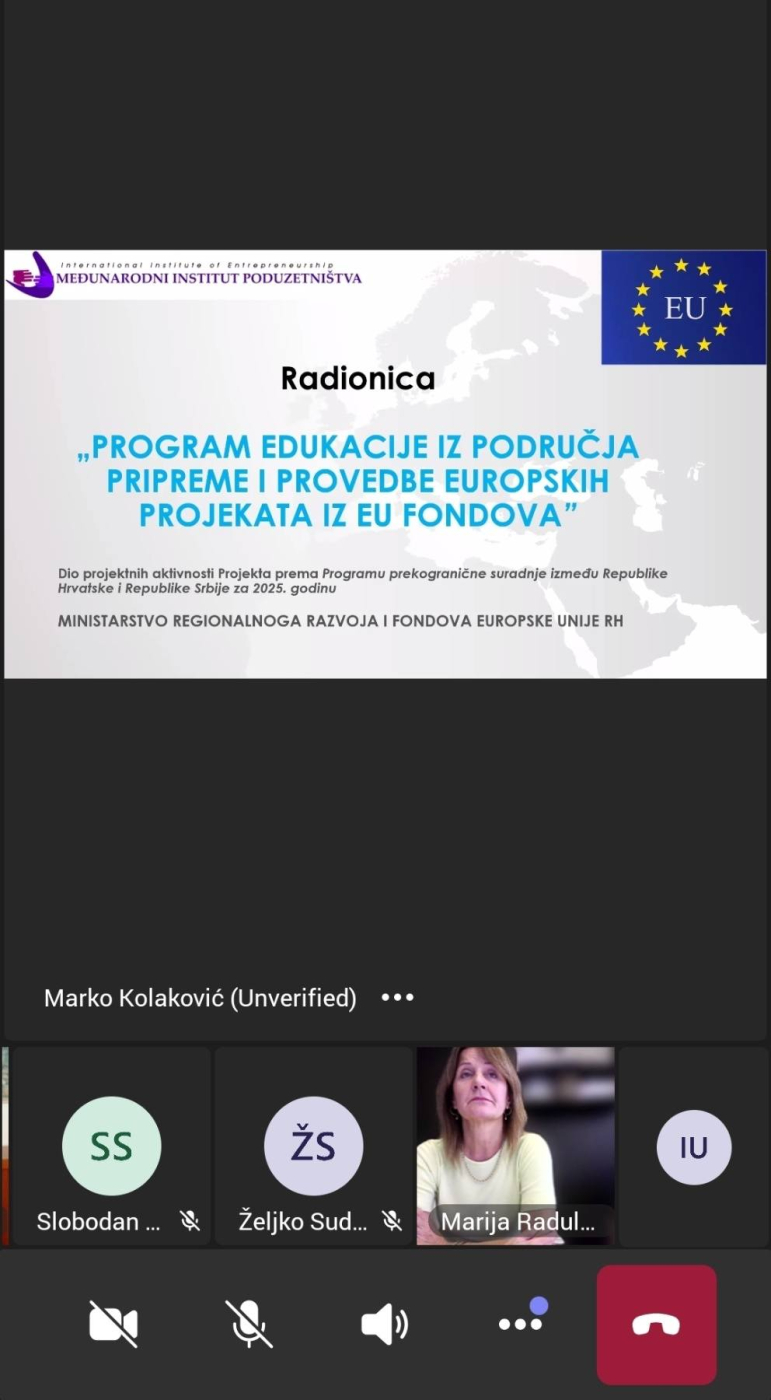 »Program edukacije iz područja pripreme i provedbe europskih projekata iz EU fondova«.