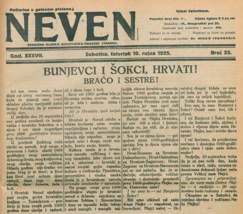 Tri subotičke proslave