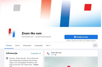 Facebook stranica »Znam tko sam«