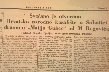 Hrvatska drama i »Hrvatska riječ«