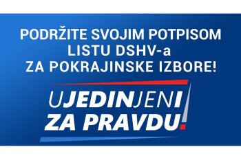 Potpisi potpore DSHV-u za pokrajinske izbore na devet mjesta