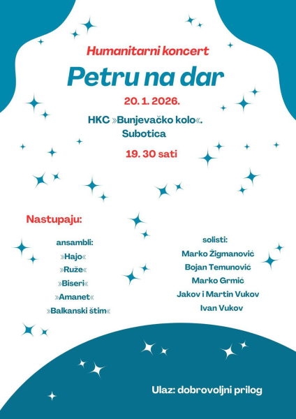 20. 01. Humanitarni koncert Petru na dar