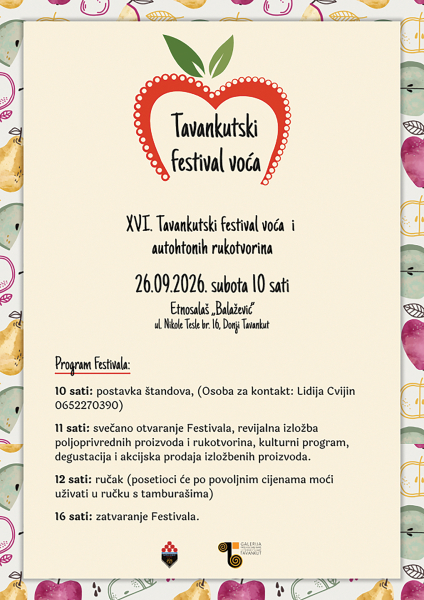 26. 09. - XVI. Tavankutski festival voća
