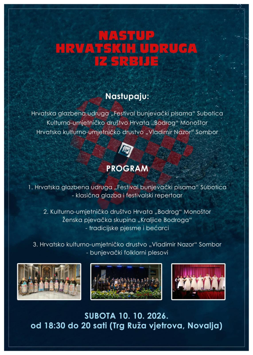 Četvrti susret hrvatske nacionalne manjine u Novalji: Predstavljanje Hrvata iz Srbije